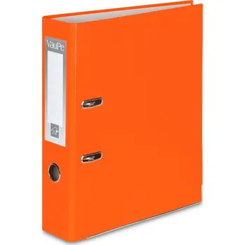 KANCELÁŘSKÝ POŘADAČ A4 50 MM PÁKOVÝ ORANŽOVÝ KOVÁNÍ SPODNÍ LIŠTA