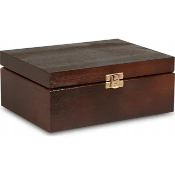 Obraz Dřevěná dóza na čaj 21x16x8,5 cm Hnědá