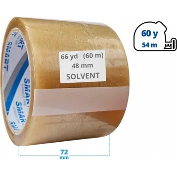 Balicí páska Smart transparentní šířka 72 mm délka 54 m 1 ks