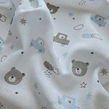 PREM Tetra osuška s potiskem 90x100cm MÉĎA S AUTÍČKY