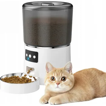 Miska pro psa AUTOMATICKÝ ZÁSOBNÍK KRMIVA S MISKOU 4L WIFI DÁVKOVAČ SUCHÉHO KRMIVA PRO PSA KOČKU