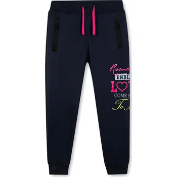 Dívčí bavlněné tepláky Kugo M6013 vel. 122 tm. modré