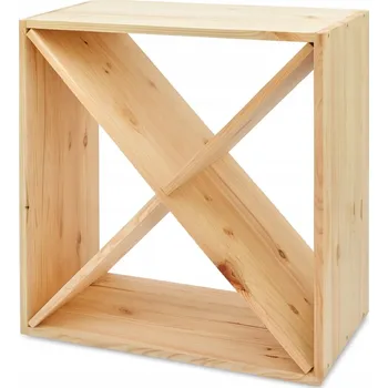 Stojan na víno DŘEVĚNÝ REGÁL NA VÍNO křížový stojan na lahve