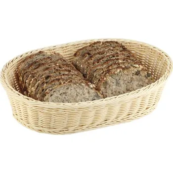 Odpadkový koš APS Oválný polypropylenový koš 285x170x85 mm, hnědý | APS, Economic