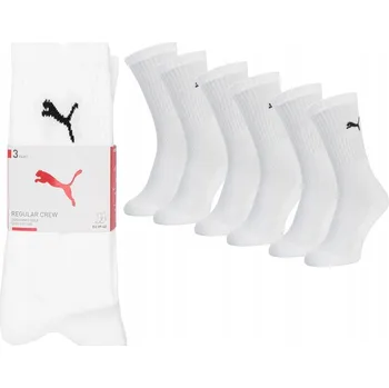 Pánská móda Puma Premium Regular Crew dlouhé ponožky bílé 3-pár 39/42