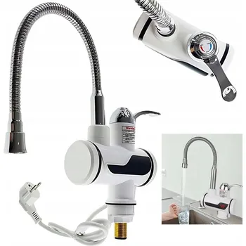 Bojler ELEKTRICKÝ PRŮTOKOVÝ OHŘÍVAČ VODY S FLEXIBILNÍM KOHOUTKEM A LCD DISPLEJEM - SNADNÁ INSTALACE