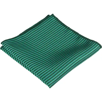 Látkový kapesník Zelený pánský kapesníček s proužky