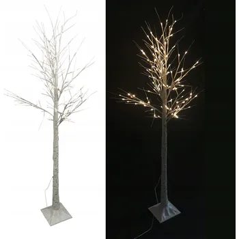Vánoční dekorace VELKÝ SVÍTÍCÍ STROMEK 180 cm, 128 LED SVĚTEL, TEPLÁ BÍLÁ, KRÁSNÁ BŘÍZA, DEKORACE