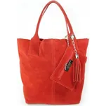 Kabelka z broušené kůže Vera Pelle W567G červená