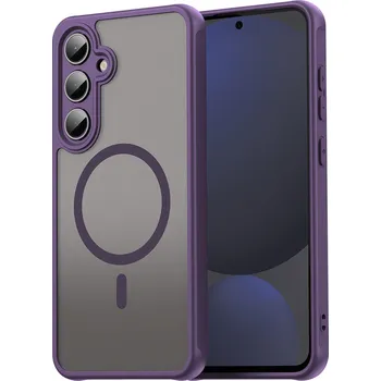 Pouzdro na mobilní telefon Techsuit HaloFrost II MagSafe pro Samsung Galaxy S24 FE fialová