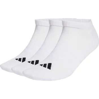 Dámské ponožky Ponožky adidas Cushioned Essentials Low Cut Socks 3 Pair Pack White/White/Black XS