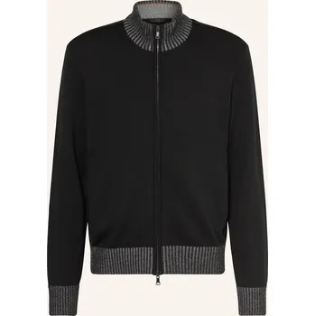 Pánský svetr Paul & Shark Pánský Pletený Kardigan, černá, 4XL