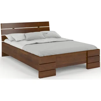 Postel Zvýšená postel z masivu borovice Sandemo 180x200, Odstín moření: Dub