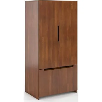 Šatní skříň Skříň Bergman 2D4S - masiv buk Odstín moření: Ořech