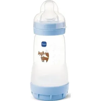 Kojenecká láhev MAM BABY 5922 PERFECT START ANTIKOLIKOVÉ LÁHVE 260ML GROUNDING IN NATURE MODRÁ