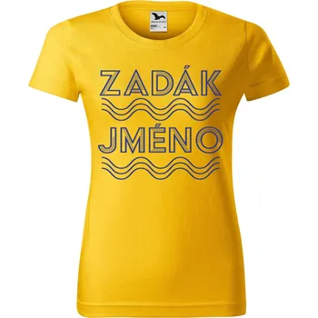 Dámské tričko DOBRÝ TRIKO Dámské tričko s potiskem Zadák vlny Barva: Žlutá, Velikost: XS
