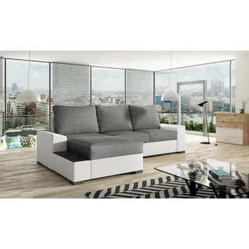 Sedací souprava Rozkládací sedací souprava do L - Negro - Sawana 05/Soft 17 Varianta: Levá