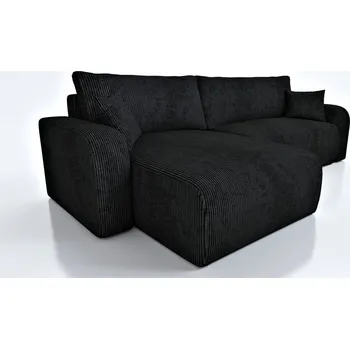 Sedací souprava Rozkládací sedací souprava do L - Lavana XL - černá