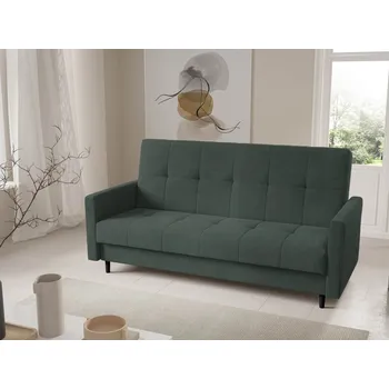 Pohovka Rozkládací pohovka Telde - tmavě zelená Barva nožiček: Černá