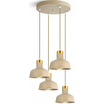 Závěsné stropní svítidlo lustr kašmír ecru béžová 766-EZ4 obývací pokoj jídelní stůl LED