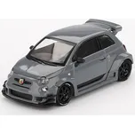 Fiat 595 Abarth LB-Works x ABAS Works Grey 1:64 - MiniGT Fiat 500 D - model auta 1/64