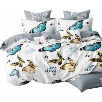 Povlečení Povlečení 3D Bavlněný Satén 220/200 4dílné Motýli