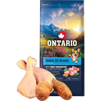 Krmivo pro psa ONTARIO SENIOR MONO 12KG Monoproteinové Krmivo pro starší psy s krůtou