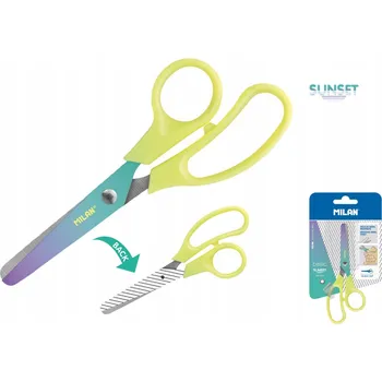 NŮŽKY ŠKOLNÍ DĚTSKÉ KANCELÁŘSKÉ BASIC SUNSET ŽLUTÉ OSTRÉ OCELOVÉ