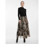 Hnědá vzorovaná midi sukně ORSAY
