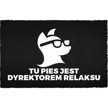 Rohožka KOKOSOVÁ VSTUPNÍ ROHOŽKA 40X60 S VTIPNÝM NÁPIS ŘEDITEL RELAXU: PES