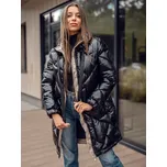 Černá dámská prodloužená prošívaná zimní bunda kabát s kapucí Bolf 5M3189 - L