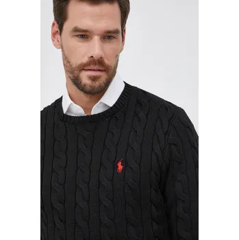 Pánský svetr Bavlněný svetr Polo Ralph Lauren 710775885012 černá 99X, vel. M