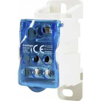 Rozvaděč SCHELINGER A18-UJB-125 ROZVODNÁ BLOK 8 SVOREK (VSTUP 1x10-35mm, 1x6-16mm)
