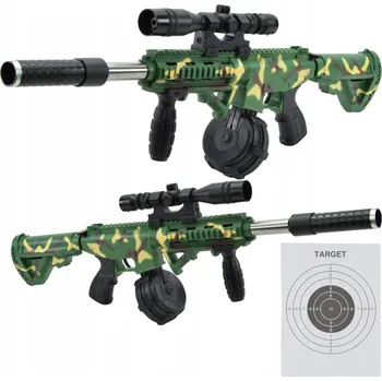 Dětská zbraň PUŠKA STROJOVÁ KULIČKOVÁ PISTOLE ASG LASER 68 cm