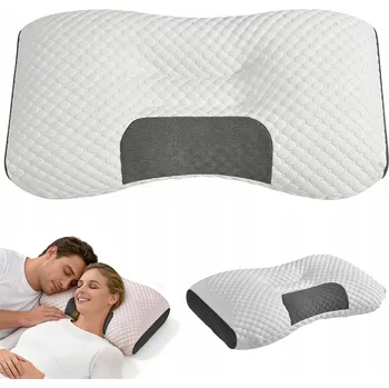 Polštář ERGONOMICKÝ POLŠTÁŘ POD KRK, 2V1 ORTOPEDICKÝ POLŠTÁŘ Z PAMĚŤOVÉ PĚNY PRO DOMÁCÍ POUŽITÍ