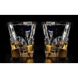 Sklenice na rum sada 2 ks BG25107zlato, Varianta Křišťál