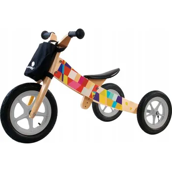 Dětské vozidlo ODRÁŽEDLO TWIST DŘEVĚNÉ KOLO 2v1 SUN BABY MOSAIC E02.002.1.2