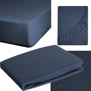 Prostěradlo Prostěradlo s gumou jersey 90 x 200 cm tmavě modré
