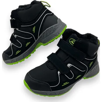 Chlapecká obuv Sente Chlapecké černé softchellové zimní boty na suchý zip 02 Barva: Černá, Velikost: 34