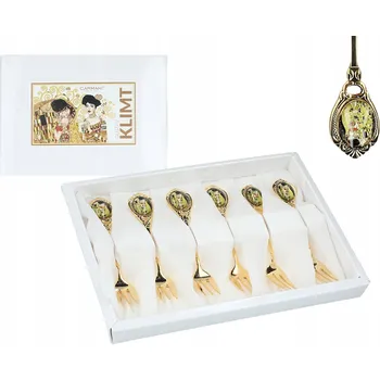 Příbor SADA 6 VIDLIČEK NA DORT GUSTAV KLIMT POLIBEK PŘÍBORY DÁREK