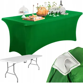 ubrus Potah na stůl zelený banketový cateringový Elastický ubrus