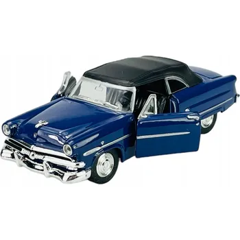 autíčko WELLY OLD TIMER 1953 FORD CRESTLINE SUNLINER S MODROU STŘECHOU 1:34 42331