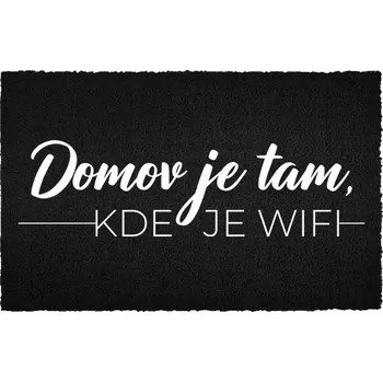 Rohožka Kokosová rohožka černá vstupní dekorativní Veselý Dárek Domov Wifi