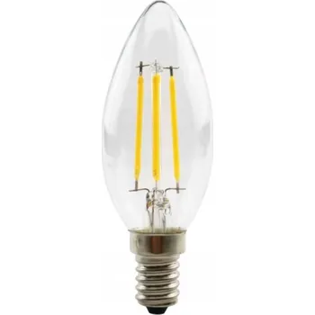 Žárovka Dekorativní LED žárovka E14 8W Teplá bílá 2800K Filament Vlákno Dekorace 3,5x10cm