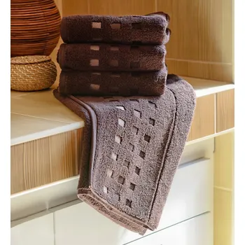 Ručník Mikrofroté ručník ZORA, tmavě hnědá, 50x100cm