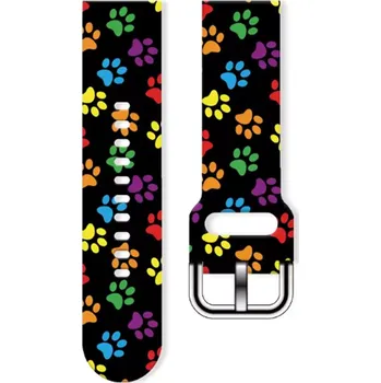 Elektronika Madvell Silikonový řemínek černý s tlapkami 20mm