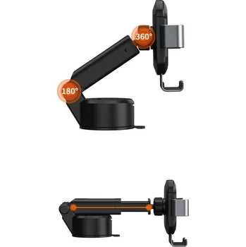 Baseus Gravity car mount for Tank phone with suction cup (black)