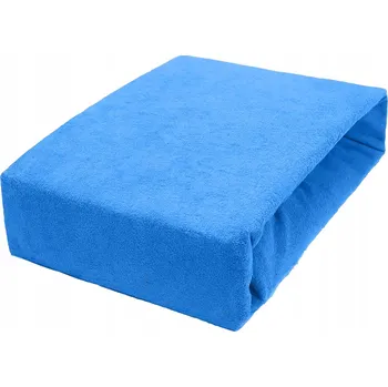 Prostěradlo FROTÉ PROSTĚRADLO S GUMOU VIP 120X220 BOK 30CM POLSKÉ MODRÉ BAVLNA