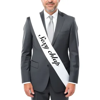 Party dekorace Šerpa Sexy chlap Bílá