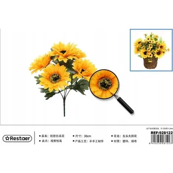 umělá květina Rest.aer - Kytice 5 větví slunce 30 CM